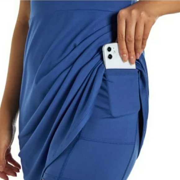 Gap Fit - Sporty blue Mini Dress with Built-in Shorts & Bra (Size xs) - Picture 3 of 6